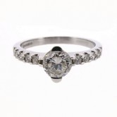 18ct white gold diamond set ring